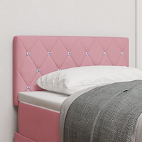 vidaXL Sänggavel Kristallknapp Tufft Rosa 80 cm Sammet