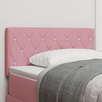 vidaXL Sänggavel Kristallknapp Tofsad Rosa 100 cm Sammet