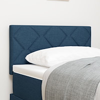 vidaXL Sänggavel Diamantblock Design Blå 80 cm Tyg