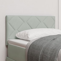 vidaXL Sänggavel Diamantblock Design Ljusgrå 80 cm Sammet