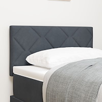 vidaXL Sänggavel Diamantblock Design Mörkgrå 80 cm Sammet