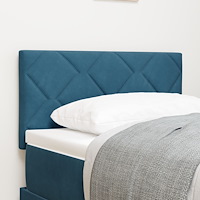 vidaXL Sänggavel med diamantblockdesign i mörkblå sammet 80 cm