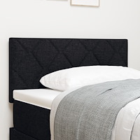 vidaXL Sänggavel med Diamantblock Design Svart 90 cm Tyg