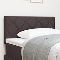vidaXL Sänggavel Diamantblock Design Mörkbrun 90 cm Tyg