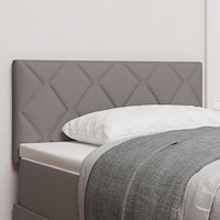 vidaXL Sänggavel Diamantblock Design Taupe 90 cm Tyg