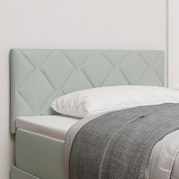 vidaXL Sänggavel Diamantblock Design Ljusgrå 90 cm Sammet