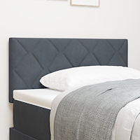 vidaXL Sänggavel Diamantblock Design Mörkgrå 90 cm Sammet