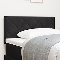 vidaXL Huvudgavel Diamantblock Design Svart 90 cm Sammet