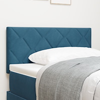 vidaXL Huvudgavel Diamantblock Design Mörk Blå 90 cm Sammet