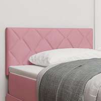 vidaXL Sänggavel med diamantblockdesign i rosa 90 cm sammet