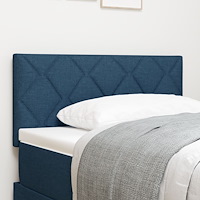 vidaXL Sänggavel Diamantblock Design Blå 100 cm Tyg