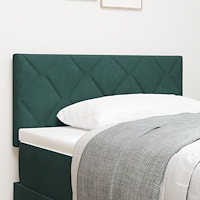 vidaXL Sänggavel Diamantblock Design Mörkgrön 100 cm Sammet