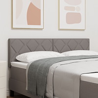 vidaXL Sänggavel Diamantblock Design Taupe 140 cm Tyg