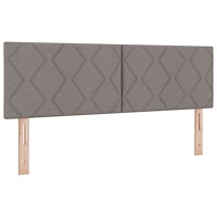 vidaXL Sänggavel Diamantblock Design Taupe 140 cm Tyg