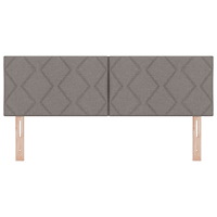vidaXL Sänggavel Diamantblock Design Taupe 140 cm Tyg