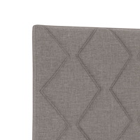 vidaXL Sänggavel Diamantblock Design Taupe 140 cm Tyg