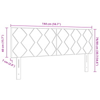 vidaXL Sänggavel Diamantblock Design Taupe 140 cm Tyg