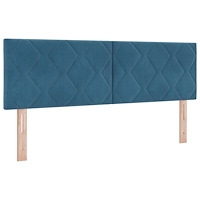 vidaXL Sänggavel Diamantblock design Mörkblå 140 cm Sammet