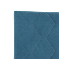 vidaXL Sänggavel Diamantblock design Mörkblå 140 cm Sammet