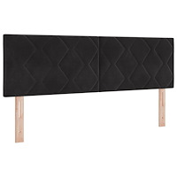vidaXL Sänggavel Diamantblock Design Svart 160 cm Sammet
