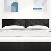 vidaXL Sänggavel Diamantblock Design Svart 160 cm Sammet