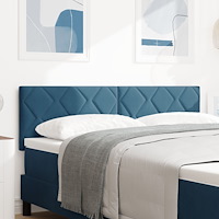 vidaXL Sänggavel Diamantblock Design Mörkblå 160 cm Sammet