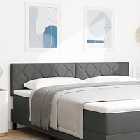vidaXL Sänggavel Diamantblock Design Mörkgrå 180 cm Tyg