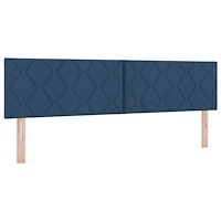 vidaXL Sänggavel Diamantblock Design Blå 180 cm Tyg