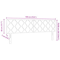 vidaXL Sänggavel Diamantblock Design Blå 180 cm Tyg
