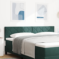 vidaXL Sänggavel med Diamantblock Design Mörkgrön 180 cm Sammet