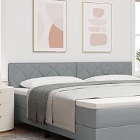 vidaXL Sänggavel Diamond Blocks Design Ljusgrå 200 cm Tyg