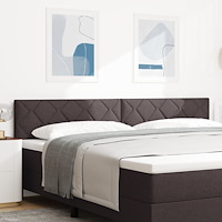 vidaXL Sänggavel Diamantblock Design Mörkbrun 200 cm Tyg