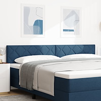 vidaXL Sänggavel Diamond Blocks Design Blå 200 cm Tyg