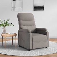 vidaXL Reclinerfåtölj taupe tyg