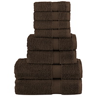 vidaXL Premium handdukar 8 st SOLUND brun 600 gsm