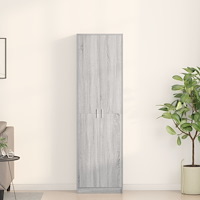 vidaXL Garderob Grå Sonoma 55x25x189 cm Konstruerad trä