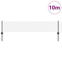 vidaXL Staket med stolpar Grå 0.4 x 10 m Stål