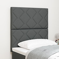 vidaXL Sänggavel Diamantdela Design Mörkgrå 80 cm Tyg, vidaXL Sänggavel Diamantdela Design Mörkgrå 160 cm Tyg