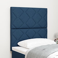 vidaXL Sänggavel Mönster med Diamantblock Blå 80 cm Tyg, vidaXL Sänggavel Mönster med Diamantblock Blå 160 cm Tyg