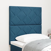 vidaXL Sänggavel Diamantblockdesign Mörkblå 80 cm Sammet, vidaXL Sänggavel Diamantblockdesign Mörkblå 160 cm Sammet