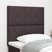 vidaXL Sänggavel Diamantblock Design Mörkbrun 90 cm Tyg, vidaXL Sänggavel Diamantblock Design Mörkbrun 180 cm Tyg
