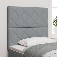 vidaXL Sänggavel Diamantblock Design Ljusgrå 100 cm Tyg, vidaXL Sänggavel Diamantblock Design Ljusgrå 200 cm Tyg
