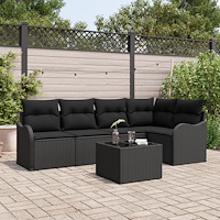 vidaXL Trädgårdsoffset Svart konstrotting