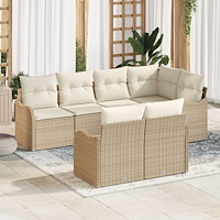 vidaXL Trädgårdsoffset Beige konstrotting