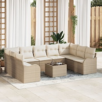 vidaXL Trädgårdsoffset Beige konstrotting