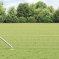 vidaXL Stängsel med stolpe Silver 0,4 x 25 m Stål