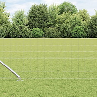 vidaXL Stängsel med stolpe Silver 0,8 x 25 m Stål