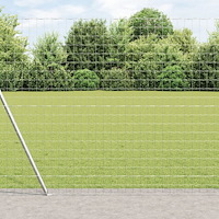 vidaXL Stängsel med stolpe Silver 1,5 x 10 m Stål