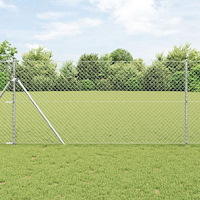 vidaXL Kedjehägn med 7 stolpar 1.4x10 m Galvaniserat stål