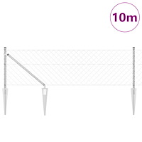 vidaXL Kedjegaller med 7 Spikarposter 0.8x10 m Galvaniserat Stål